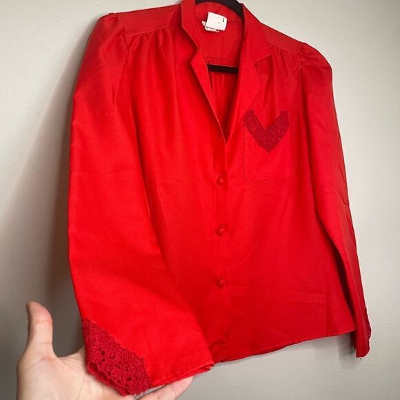 The International Ladies Garment Workers Union Vintage Red Blouse - Picture 5 of 13